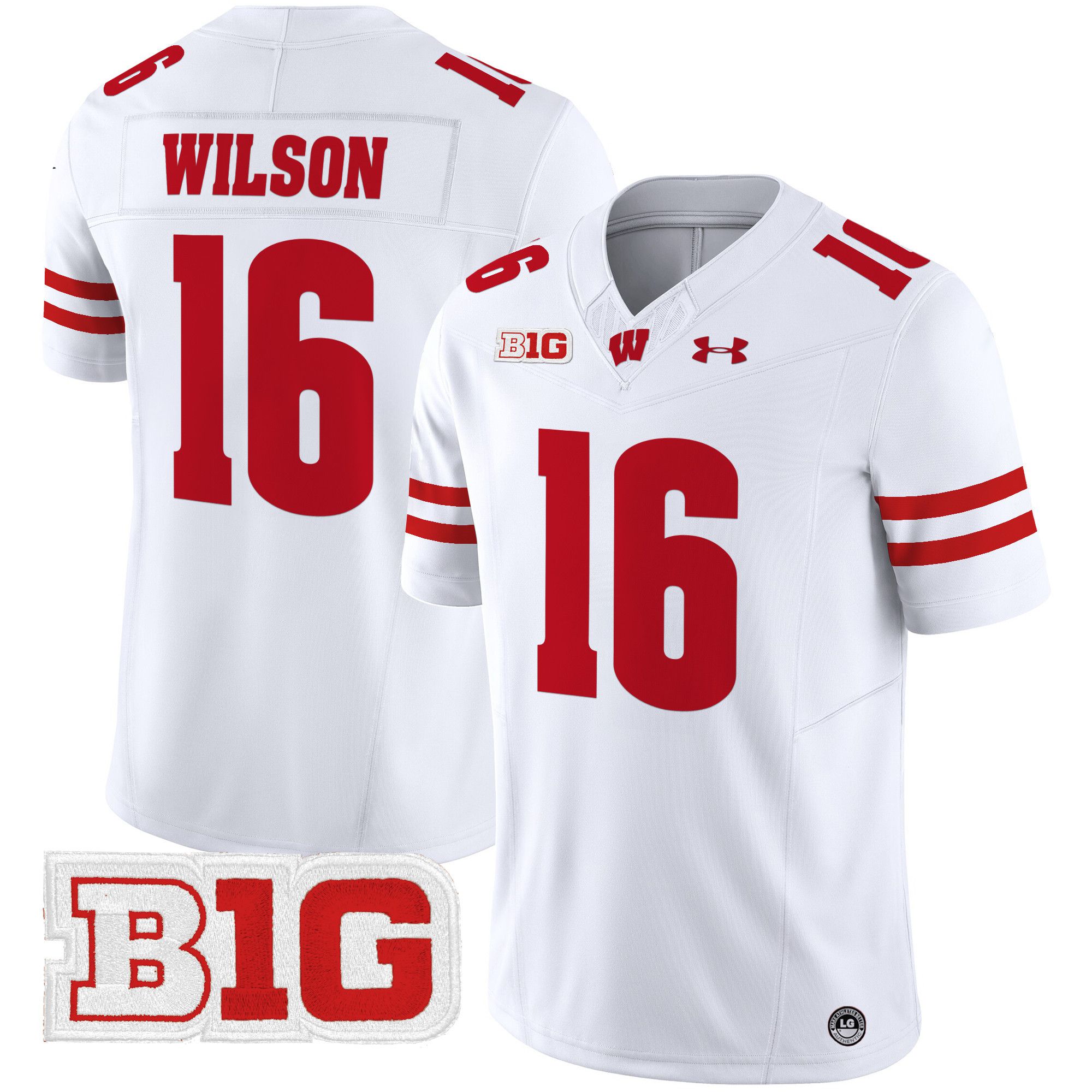 Men Wisconsin Badgers #16 Wilson White 2024 Vapor Limited NCAA Jersey